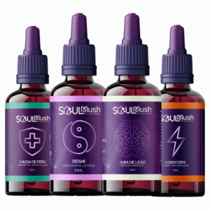 Kit 4 unidades de 30 ml - Cauda de Peru + Cordyceps + Juba de Leão + Reishi