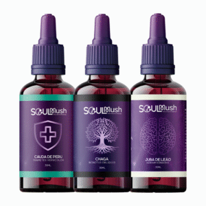 Kit 3 unidades de 30ml - Cauda de Peru + Juba de Leão + Chaga